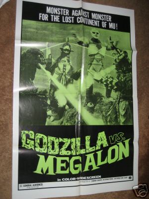 godzilla megalon video poster